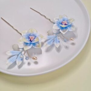 Accesorio para el cabello "Jin Rong Fang Hua" de flor de terciopelo