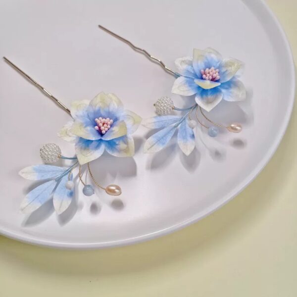 Accesorio para el cabello "Jin Rong Fang Hua" de flor de terciopelo